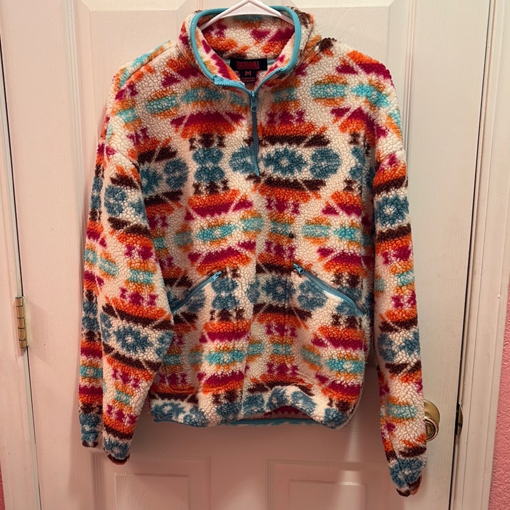 Rock & Roll Cowgirl Pink and Orange Zip Up Jacket